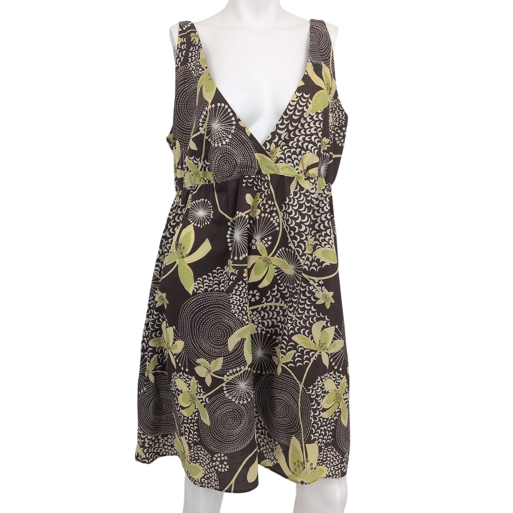 Y2K Old Navy Floral Mini Dress Empire Waist Babydoll Cottage Boho Hippie XLarge